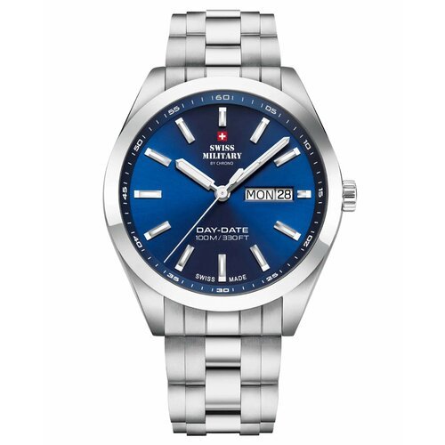 Купить Наручные часы SWISS MILITARY BY CHRONO Chrono SM34087.03, синий, серебряный
Swis...