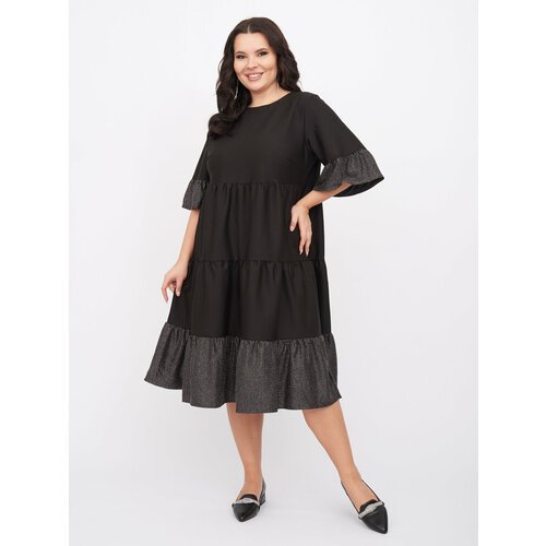 Купить Платье ZORY, размер 52-54, черный
Платье женское большого размера плюс сайз из п...