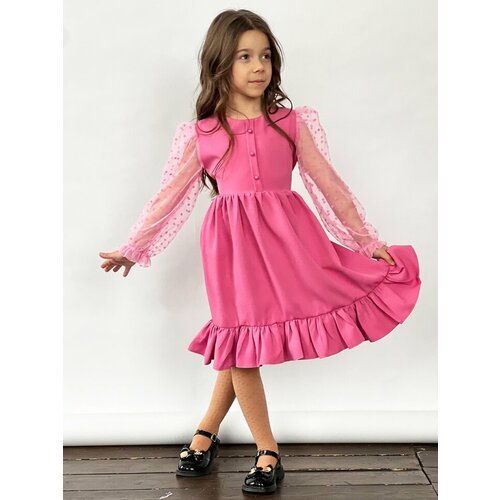 Купить Платье Бушон, размер 122-128, розовый
Платье для девочки нарядное бушон ST52, цв...