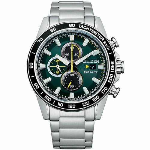 Купить Наручные часы CITIZEN, зеленый
Кварцевый хронограф с окошком даты. Калибр B61* о...