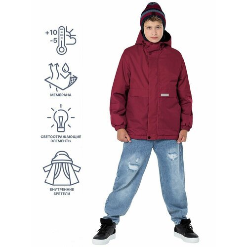 Купить Куртка NIKASTYLE 4м3124, размер 164-84, бордовый
Куртка демисезонная для мальчик...