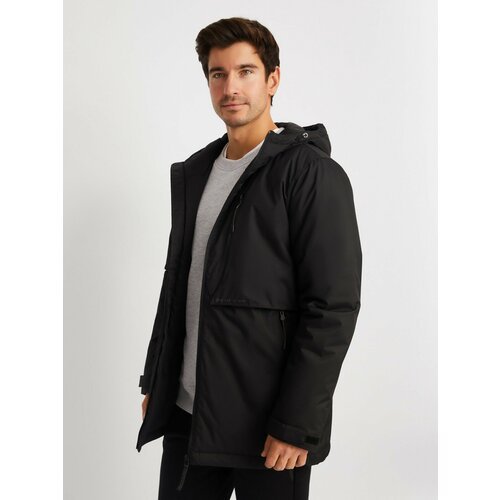 Купить Куртка Zolla, размер XL, черный
Чёрная мужская куртка удлинённого силуэта с капю...