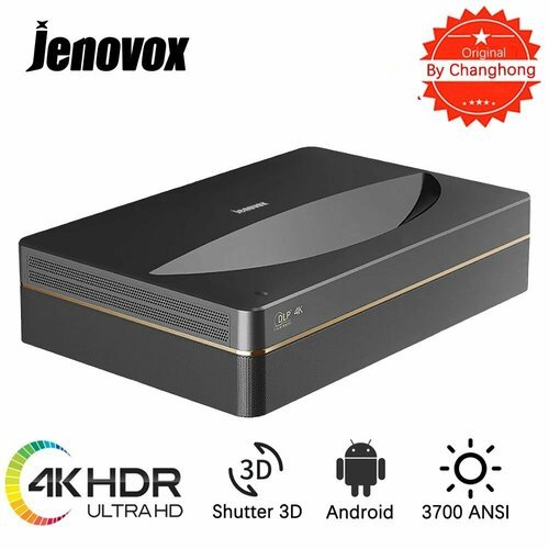Купить Jenovox B7U Pro Домашний кинотеатр 4K 3700 ANSI 3D Android Умный домашний киноте...