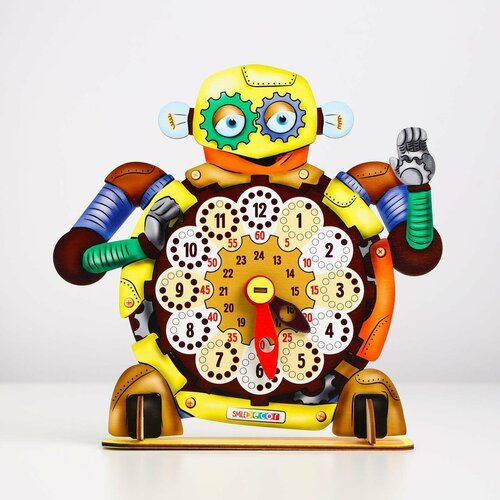 Купить Часы «Робот»
<p>Деревянные игрушки часто используются в обучении по методике Мон...