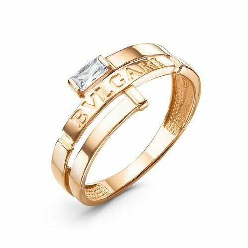 Купить Кольцо Diamant online, красное золото, 585 проба, фианит, размер 17, бесцветный...
