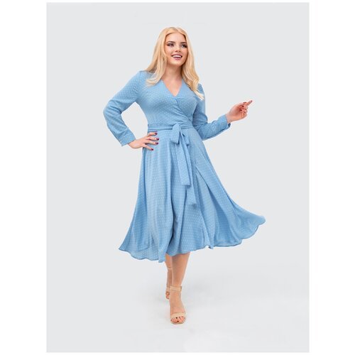 Купить Платье HappyFox, размер 48, голубой
Женское платье на запах с длинными рукавами...