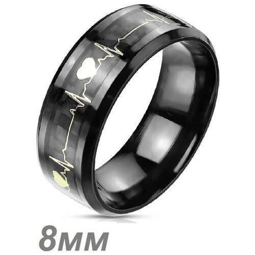 Купить Кольцо обручальное Spikes, размер 17.5, черный
Необычное кольцо сердцебиение пул...