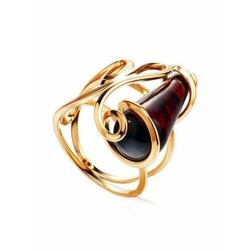Купить Кольцо, янтарь, безразмерное, серебряный
кольцо «Валенсия» из золочённого серебр...