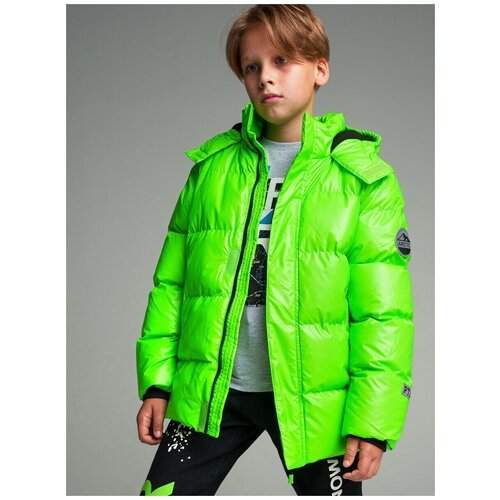 Купить Куртка playToday, размер 128, зеленый
Куртка зимняя из материала c ветро- и водо...