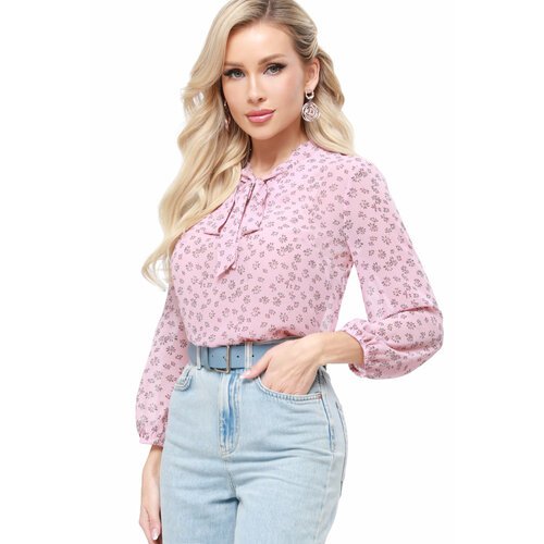 Купить Блуза DStrend, размер 54, розовый
Воздушная шифоновая блузка с принтом — нежная...