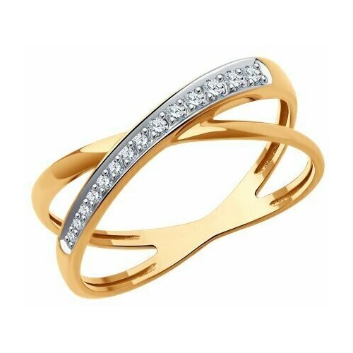 Купить Кольцо Diamant online, золото, 585 проба, фианит, размер 16.5
Золотое кольцо 294...