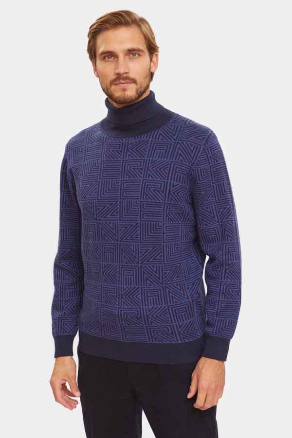 Купить Kanzler Свитер из хлопка и шерсти
Фиолетовый свитер с геометричным узором создан...