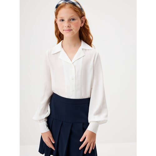 Купить Школьная блуза Sela, размер 128, белый
Белая блузка для девочки из школьной колл...