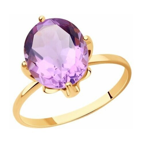Купить Кольцо Diamant online, золото, 585 проба, аметист, размер 21
<p>В нашем интернет...