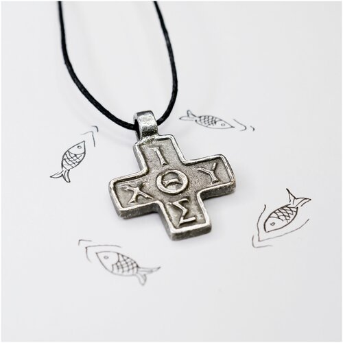 Купить Колье
Архаичная форма креста с буквами «ἸΧΘΥΣ» в переводе с греческого «рыба». И...