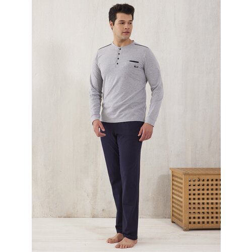 Купить Пижама Relax Mode, размер 00M, серый, синий
Пижама мужская с длинным рукавом из...