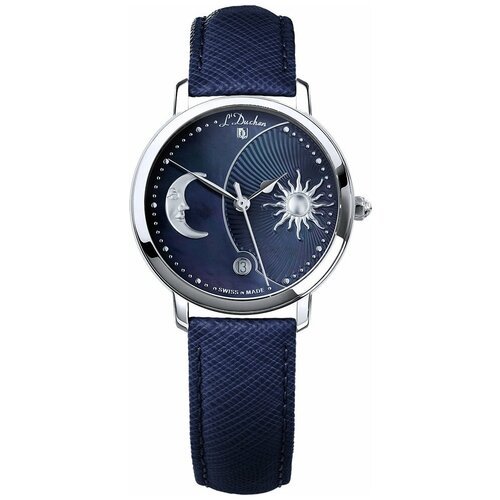 Купить Наручные часы L'Duchen 60845, синий, серебряный
На синем циферблате этих женских...