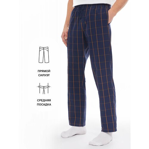 Купить Брюки Zolla, размер XXL, синий
Мужские брюки из хлопка для дома с узором в уютну...