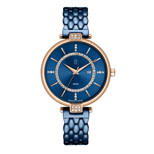 Купить Наручные часы УЧЗ 1344B23B5, золотой, синий
Наручные кварцевые женские часы прои...