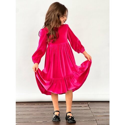 Купить Платье Бушон, размер 128-134, розовый
Платье для девочки школьное бушон ST63, цв...