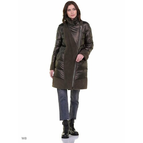 Купить куртка Prima Woman, демисезон/зима, средней длины, силуэт прямой, утепленная, бе...