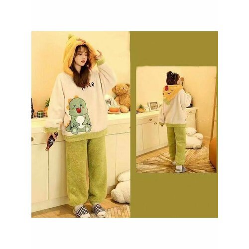 Купить Кигуруми, размер 44-46, зеленый
Пижама женская незаменимая вещь в гардеробе модн...