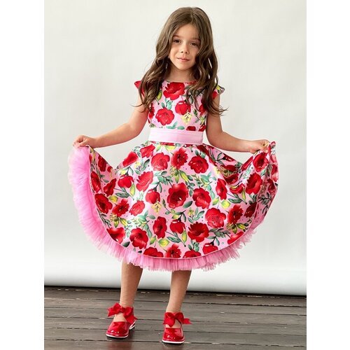 Купить Платье Бушон, размер 116-122, розовый, красный
Платье для девочки нарядное бушон...