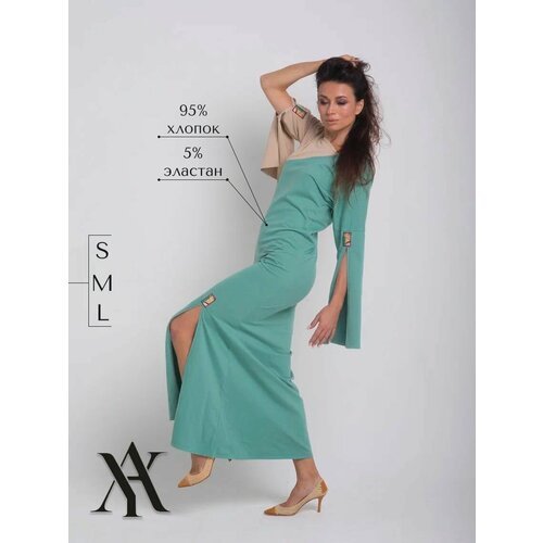 Купить Платье About You, размер M, бежевый, зеленый
Длинное платье, подчеркивающее лини...