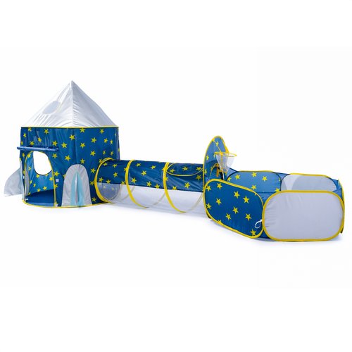 Купить Детская палатка с игровым туннелем Ocie, для дома и улицы, синяя
Входное окно па...