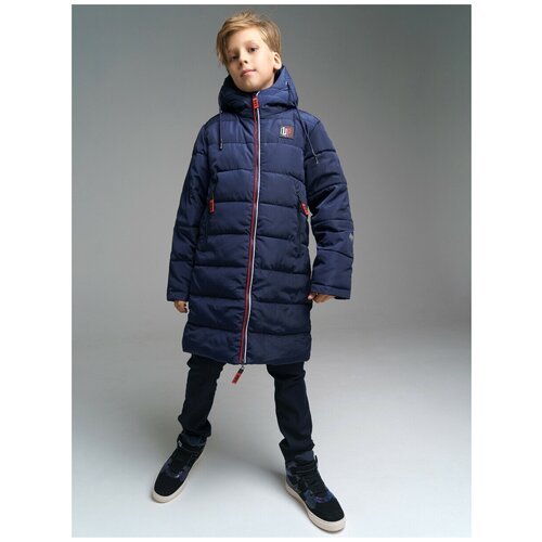Купить Куртка playToday, размер 152, синий
Демисезонное пальто из ткани с ветро- и водо...