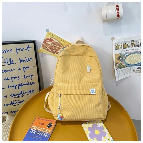 Купить Вельветовый женский рюкзак в ретро стиле, желтого цвета
Рюкзак вельветовый для д...