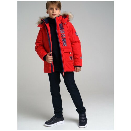 Купить Куртка playToday, размер 134, красный
• Утепленная куртка из ткани с ветро- и во...
