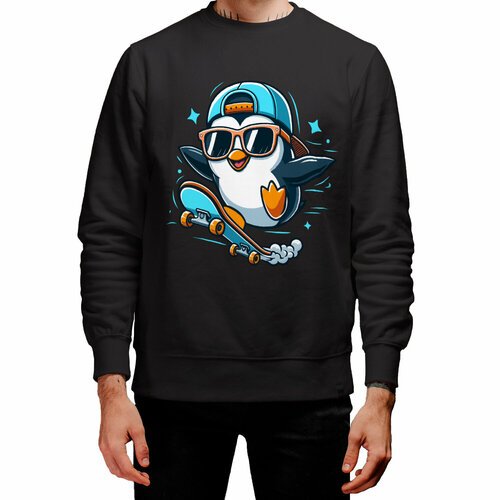 Купить Свитшот ROLY, размер XL, черный
Название принта: Крутой пингвин в кепке и солнеч...