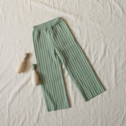 Купить Брюки Loomknits, размер 98, зеленый
Вязаные брюки для детей из хлопка прямого си...