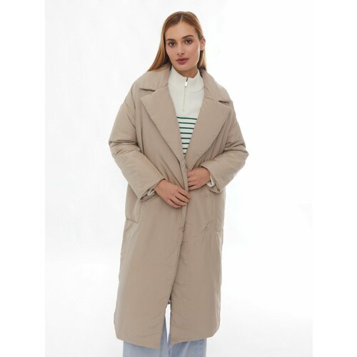 Купить Пальто Zolla, размер M, бежевый
Длинное женское бежевое пальто расслабленного фа...