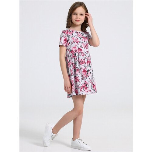 Купить Платье Апрель, размер 62-122, розовый, серый
Детское платье с коротким рукавом и...