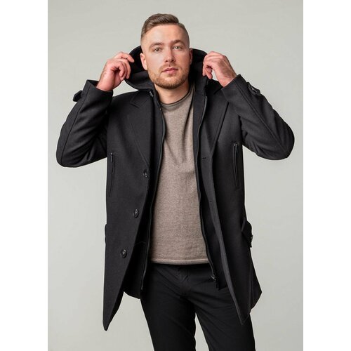 Купить Пальто КАЛЯЕВ, размер 56, черный
Мужское "многослойное" пальто с надежной защито...