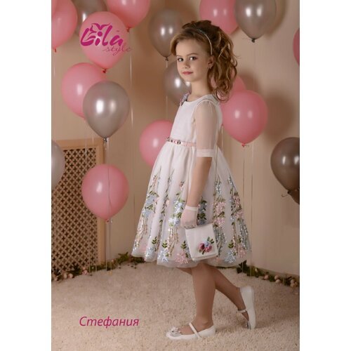 Купить Платье, размер 134, бежевый
Платье нарядное для девочки Стефания, Lila Style (не...