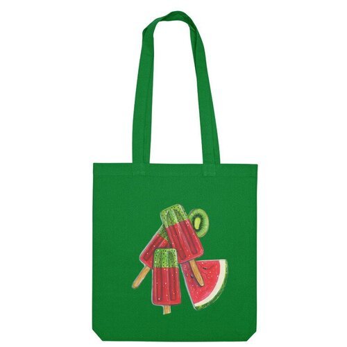 Купить Сумка Us Basic, зеленый
сумка шоппер, 100% хлопок, джерси Мороженое арбуз+киви F...