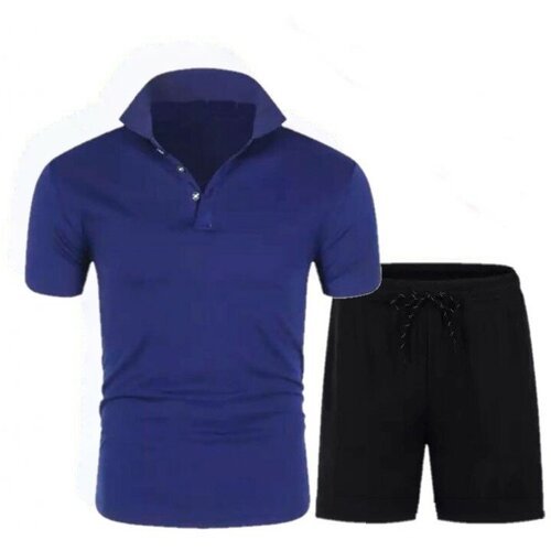 Купить Костюм , размер 50, синий, черный
Комплект одежды (костюм) футболка ( поло ) с ш...