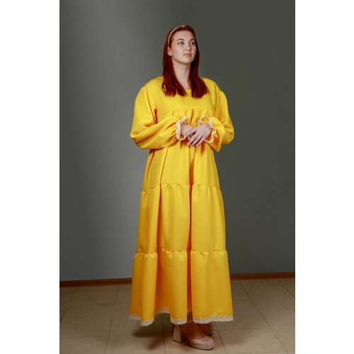 Купить Платье ТАХА, размер 54, желтый
Модный тренд платье свободного А-силуэта из габар...