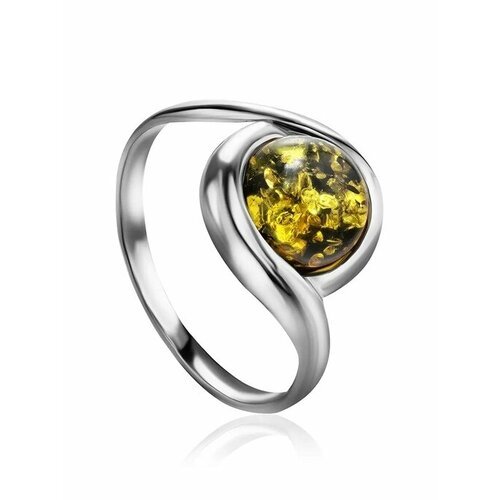 Купить Кольцо, янтарь, безразмерное, зеленый, серебряный
Нежное тонкое кольцо из с круг...