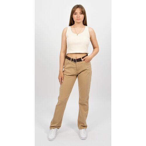 Купить Джинсы , размер 40, бежевый
"Стильные джинсы женские прямые прекрасная основа дл...