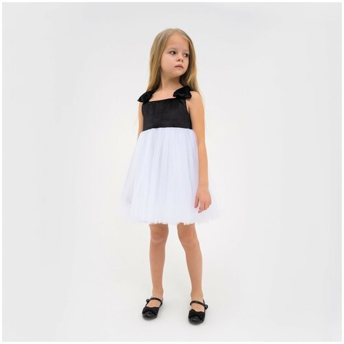 Купить Платье нарядное детское KAFTAN, р. 30 (98-104 см), черный/белый 7503561
Цвет - Ч...