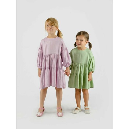 Купить Платье NOLEBIRD, размер 116, зеленый
Платье для девочки NÖLEBIRD выполнено из ле...