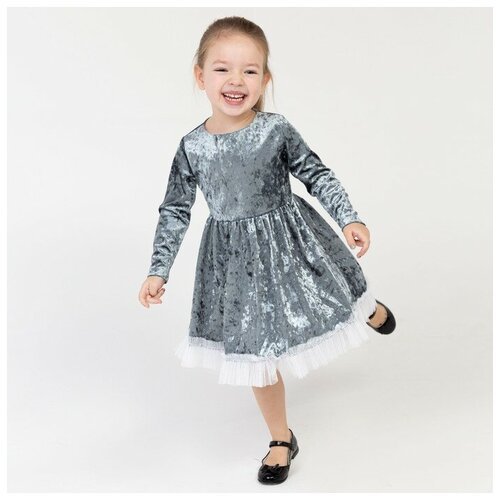 Купить Платье Kaftan, размер 32, голубой, серый
Платье бархатное для девочки KAFTAN: ба...