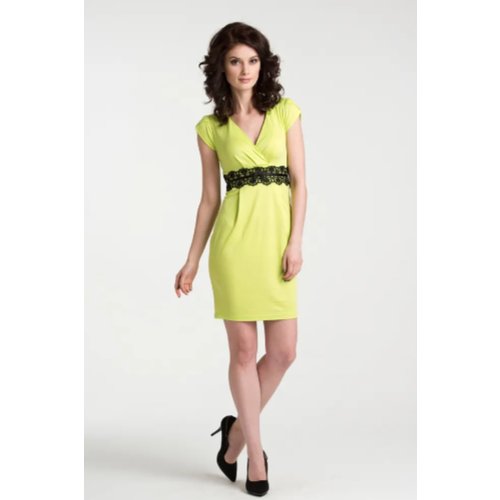 Купить Платье размер 44, желтый, зеленый
Яркое однотонное платье с кружевной отделкой –...