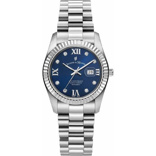 Купить Наручные часы Jacques du Manoir, синий, серебряный
Часы женские Jacques du Manoi...