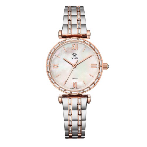 Купить Наручные часы УЧЗ 3016B-1, золотой, серебряный
Наручные кварцевые женские часы п...