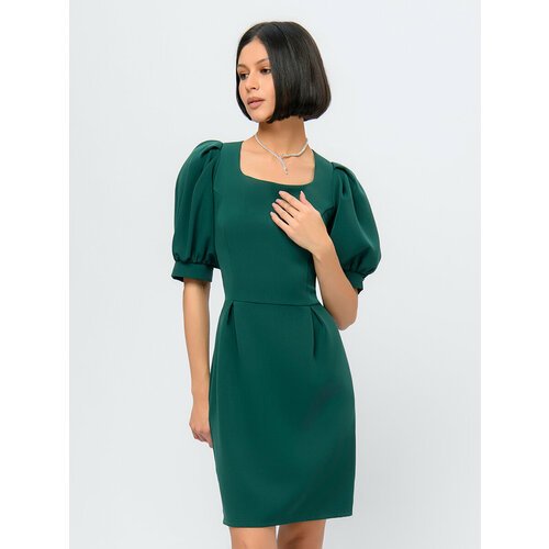Купить Платье 1001dress, размер 48, зеленый
Ткань: костюмная.<br>Длина рукава: 35.<br>Д...